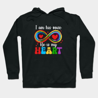 I Am His Voice He Is My Heart Autism Infinity Symbol Hoodie